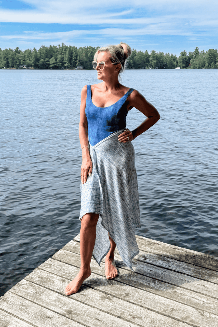 Carry-on Cozy in Sky Linen print from Diane Kroe