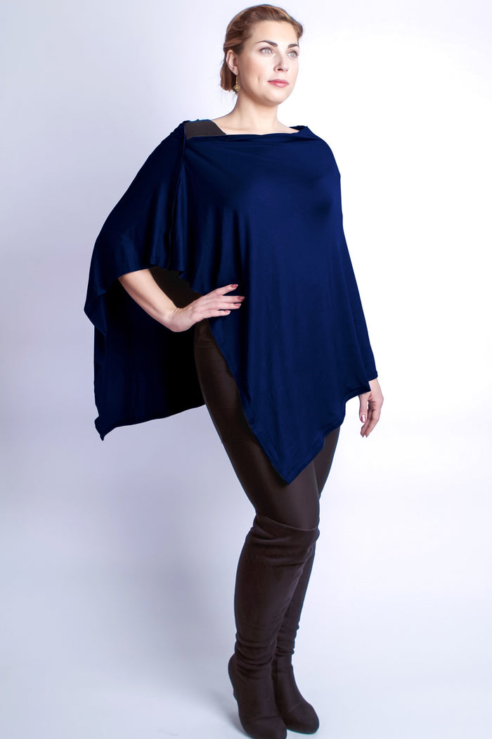 New Diane Kroe Carry-On Cozy Travel Scarf in Navy