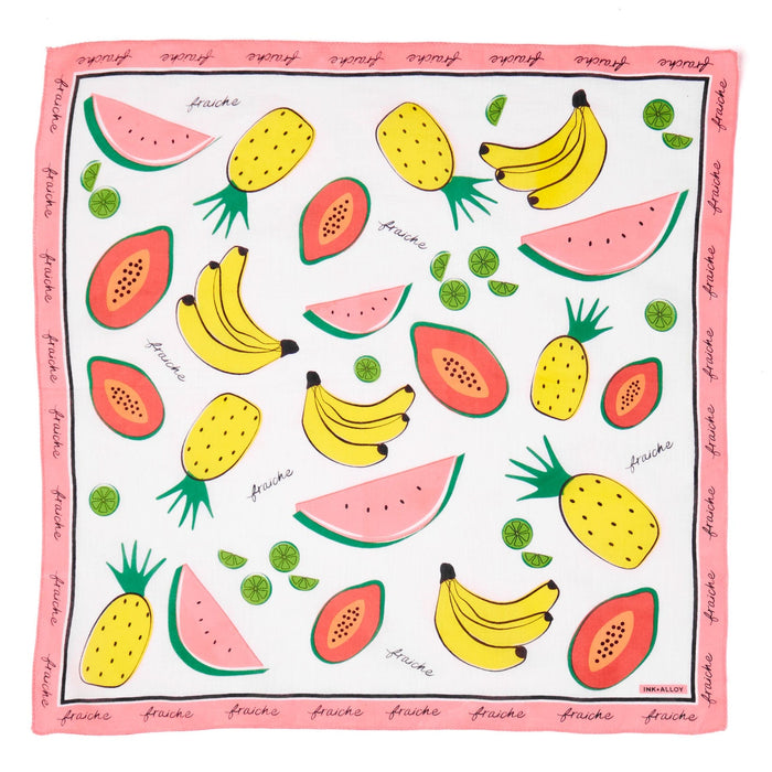 Carson Fruit Print Scarf 21x21 Bandana