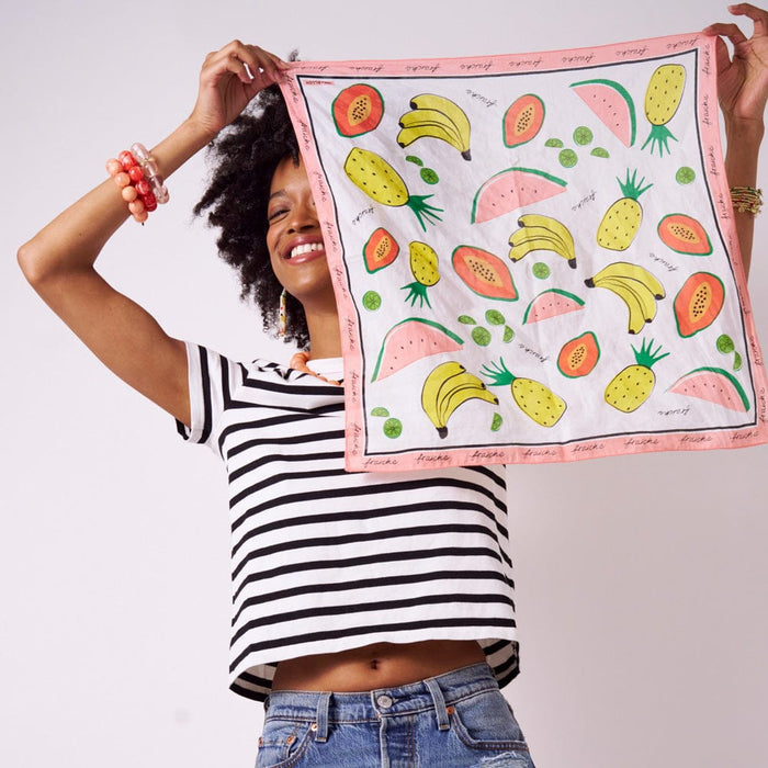 Carson Fruit Print Scarf 21x21 Bandana