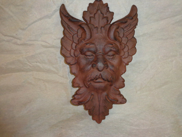 Cast Iron - Gothic Face Hanging Decor / Wall Art-Jantiques LLC.