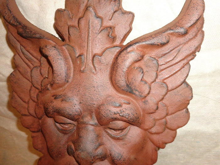 Cast Iron - Gothic Face Hanging Decor / Wall Art-Jantiques LLC.