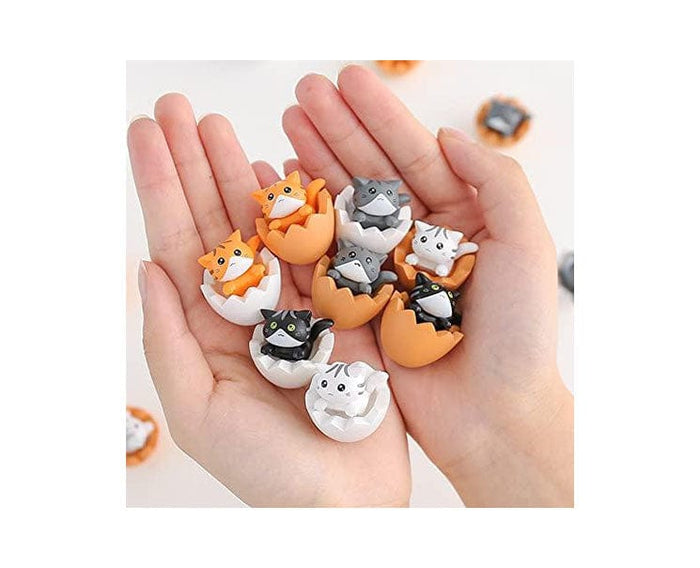 Cats Eggshell Figurine Set of 4