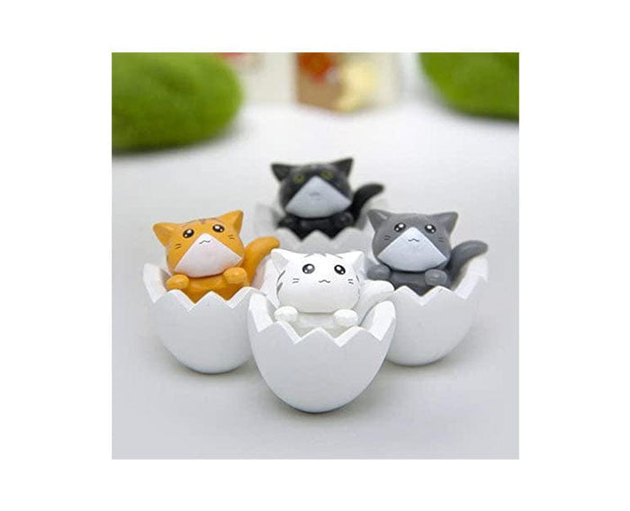 Cats Eggshell Figurine Set of 4