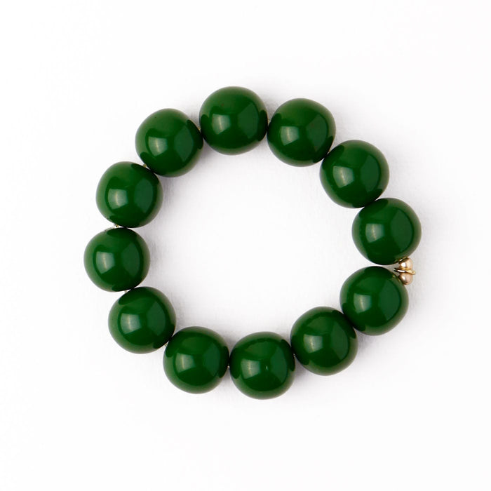 Cece Large Resin Bead Bracelet Green Bracelet