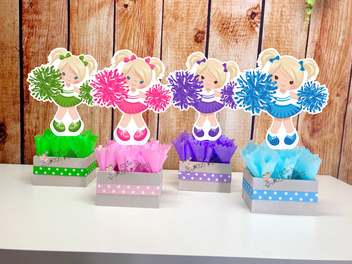 Cheerleader Birthday Theme Centerpiece Decoration