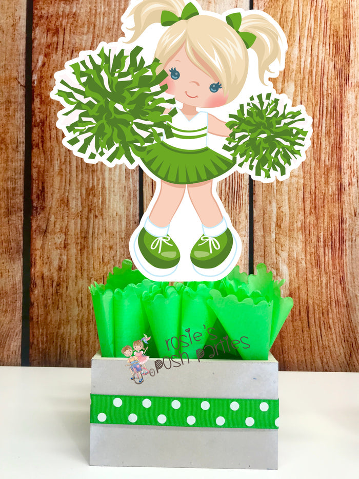 Cheerleader Birthday Theme Centerpiece Decoration