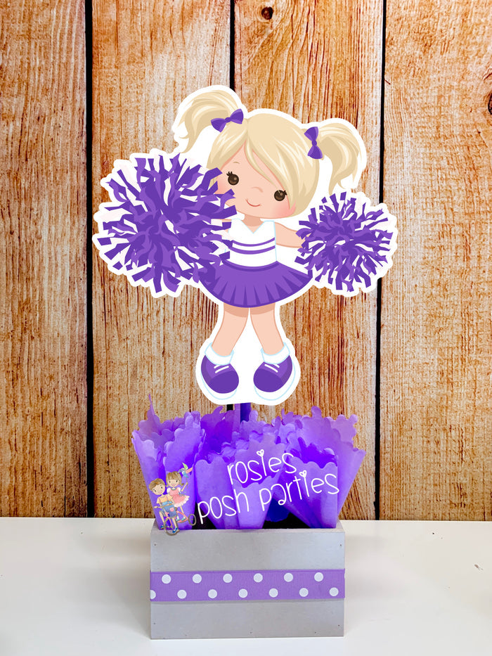 Cheerleader Birthday Theme Centerpiece Decoration