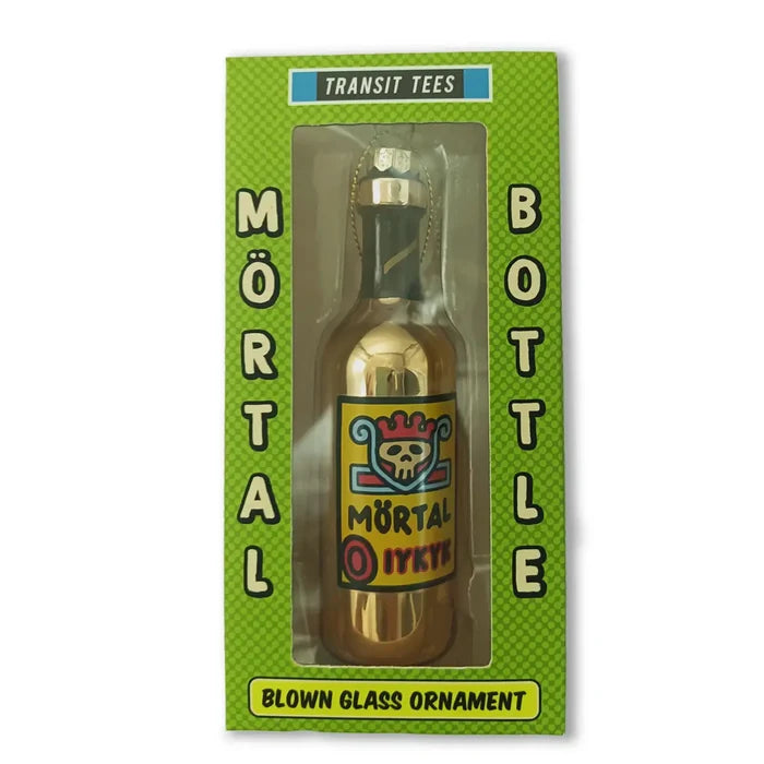 Chicago "Mörtal" Bottle Blown Glass Ornament