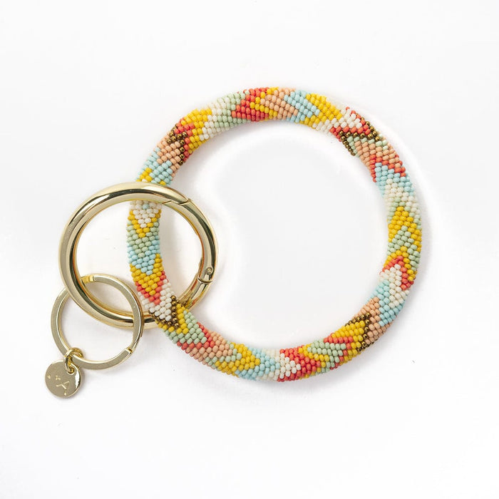 Chloe Chevron Stripe Key Ring Amalfi Key Ring + Bag Charm