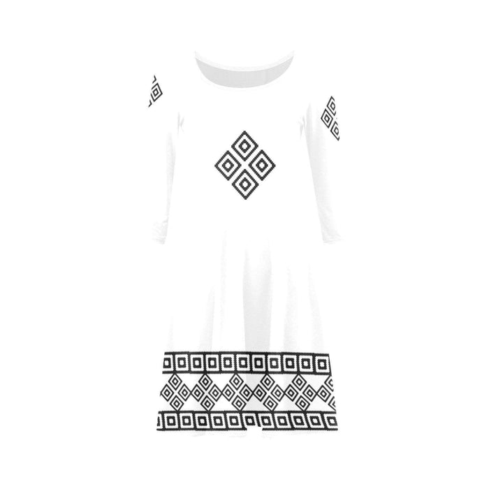 Christian dress  white Print - Natna Shop