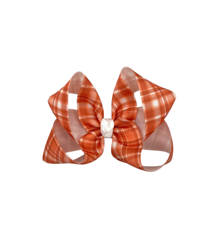 Cinnamon Plaid Bow