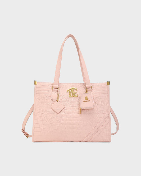 City scape Tote in Baby Pink