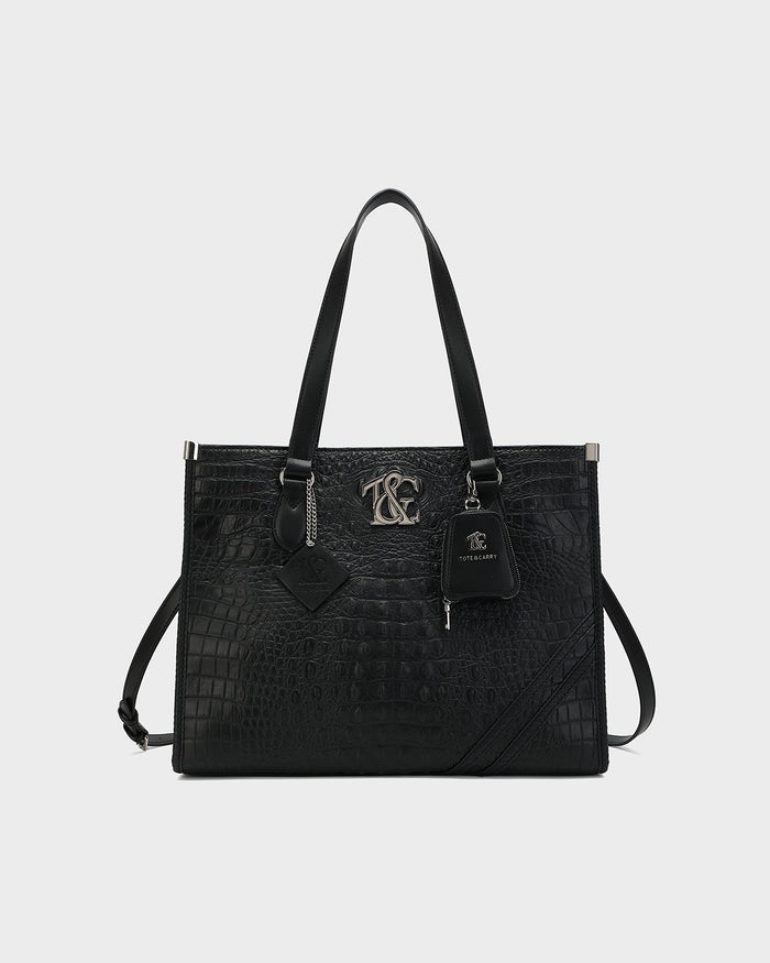 City scape Tote in Black