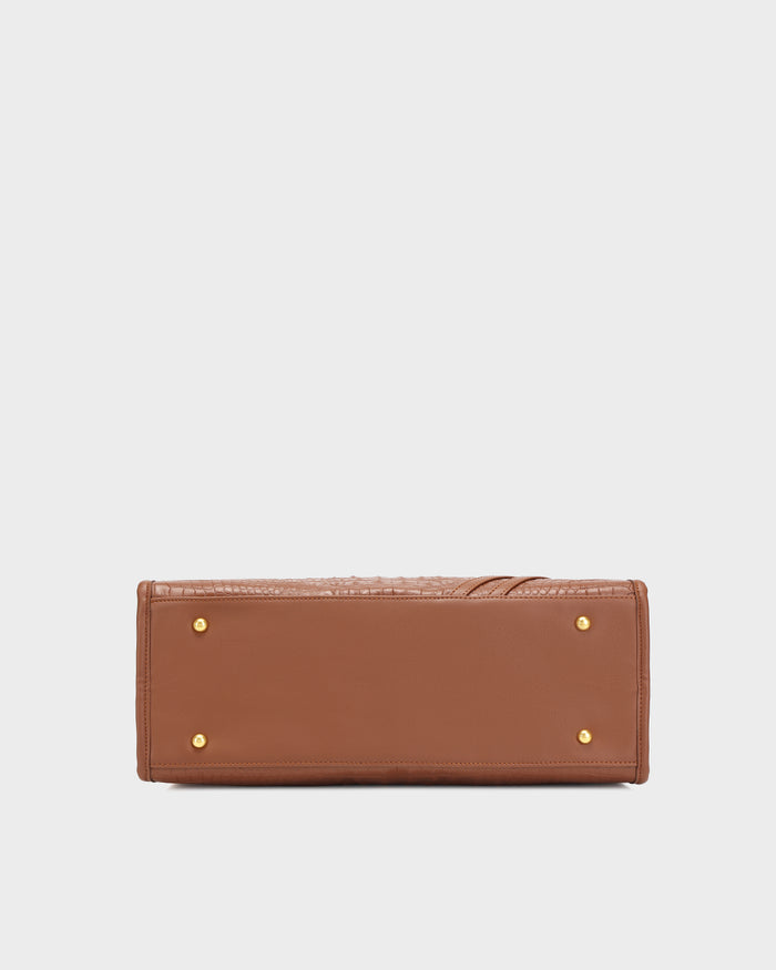 City scape Tote in Brown