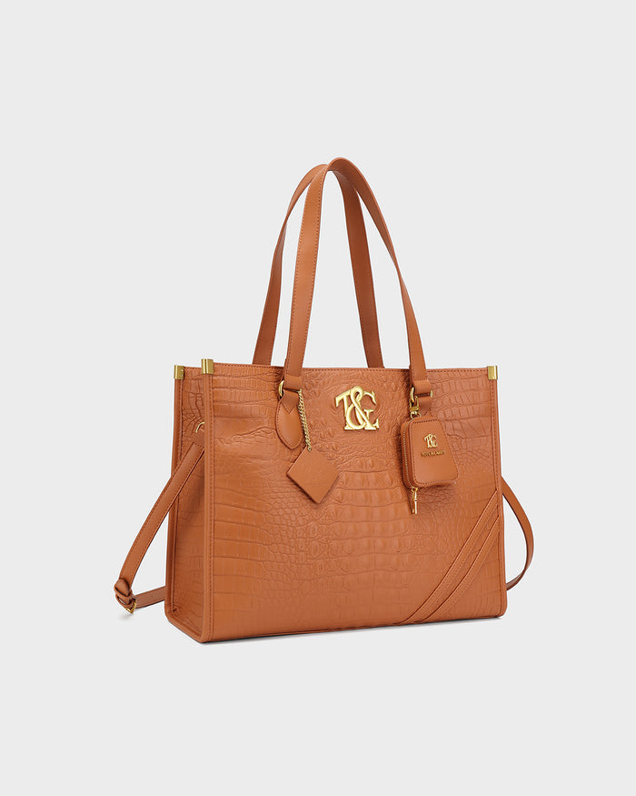 City scape Tote in Caramel