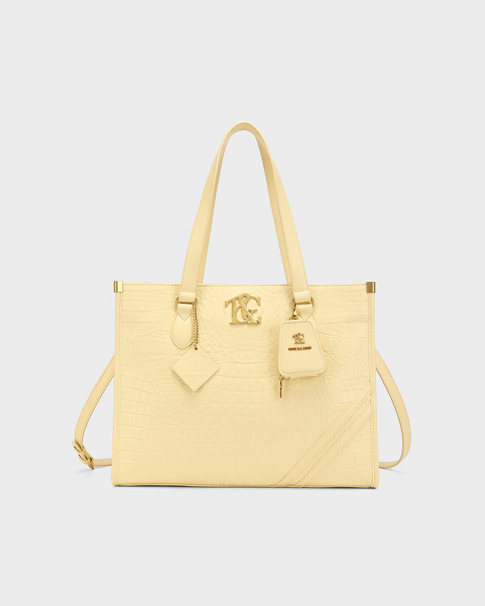 City scape Tote in Champagne Yellow