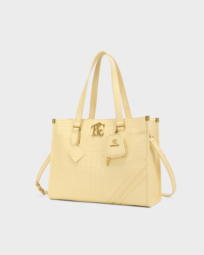 City scape Tote in Champagne Yellow