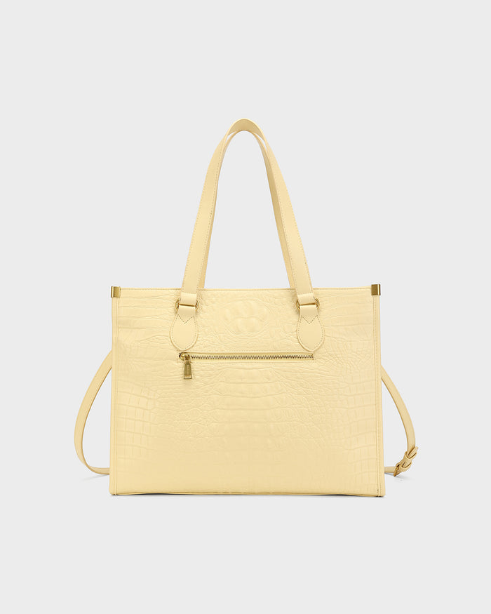 City scape Tote in Champagne Yellow