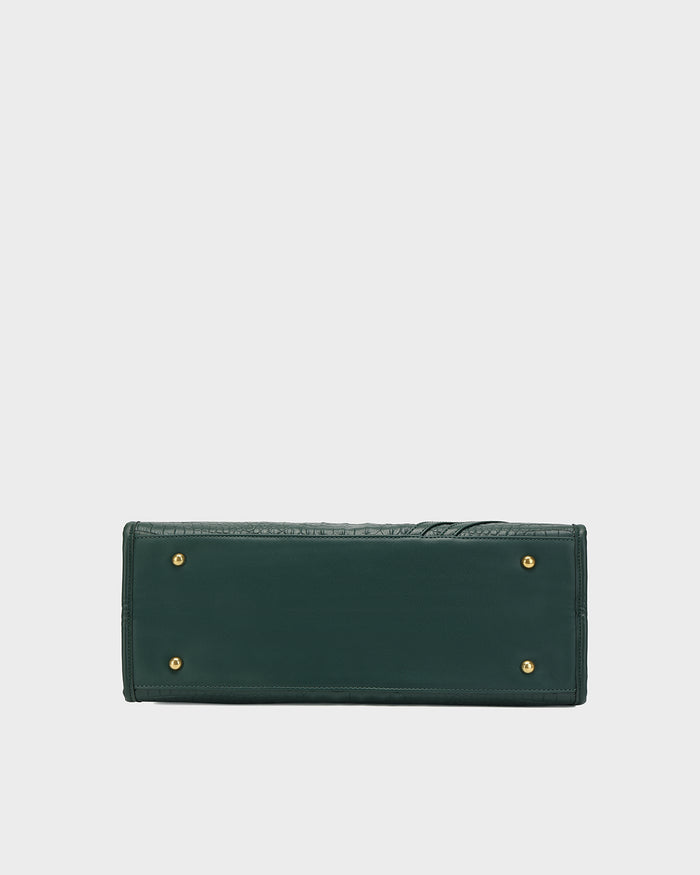 City scape Tote in Emerald Green