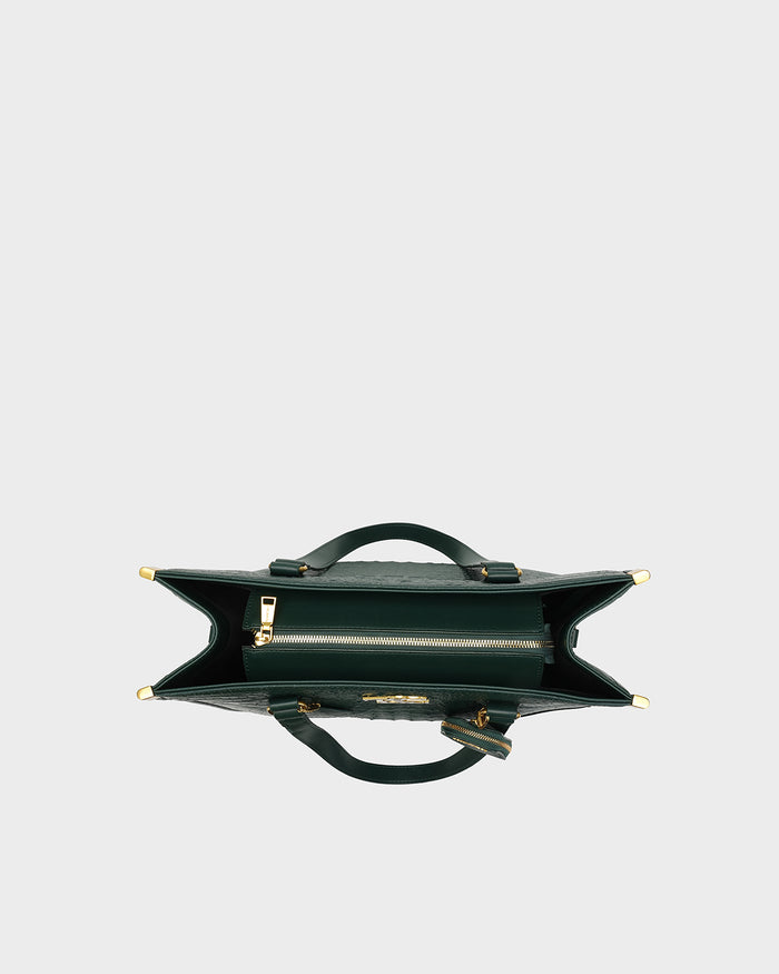 City scape Tote in Emerald Green