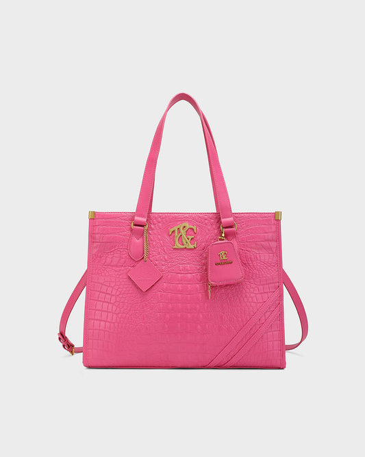 City scape Tote in Fuchsia