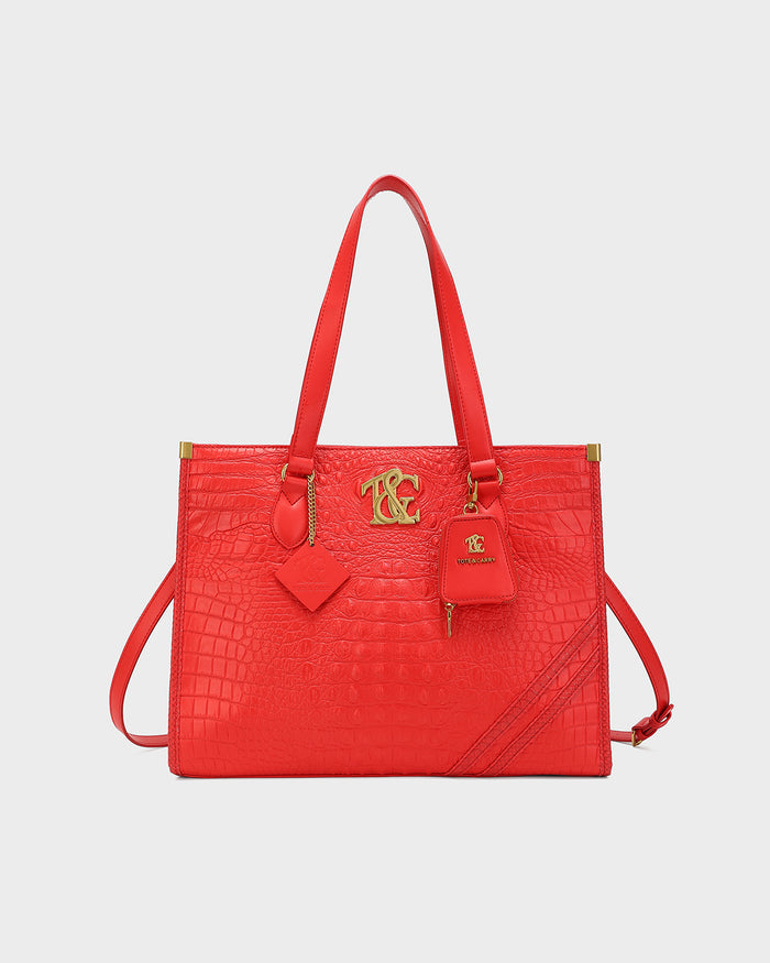 City scape Tote in Red