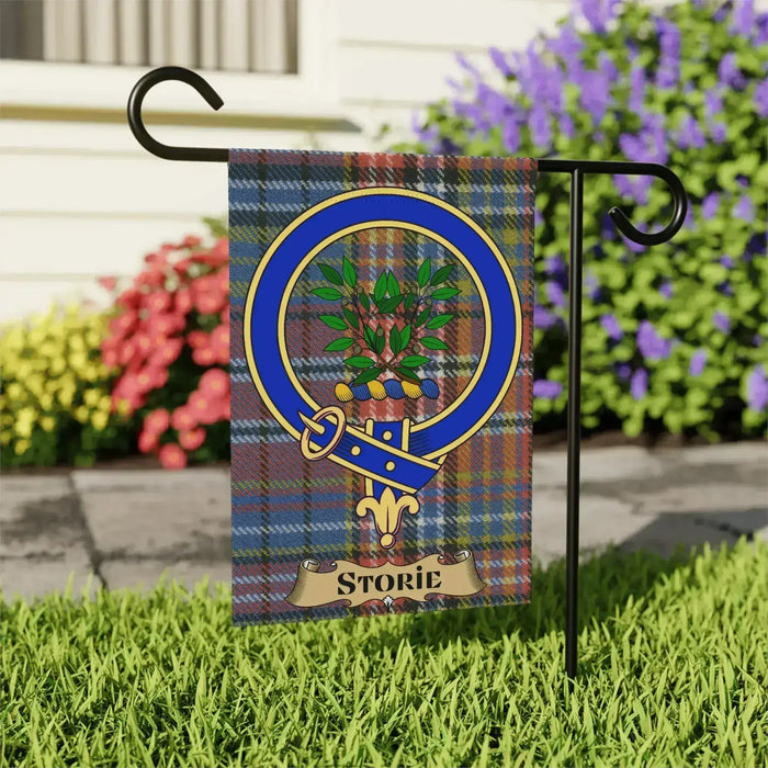 Festive Plaid Garden Flag with Colorful Design