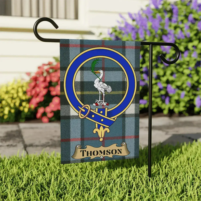 Clan Thomson clan crest outdoor garden flag — 24.5x32 inch outdoor display