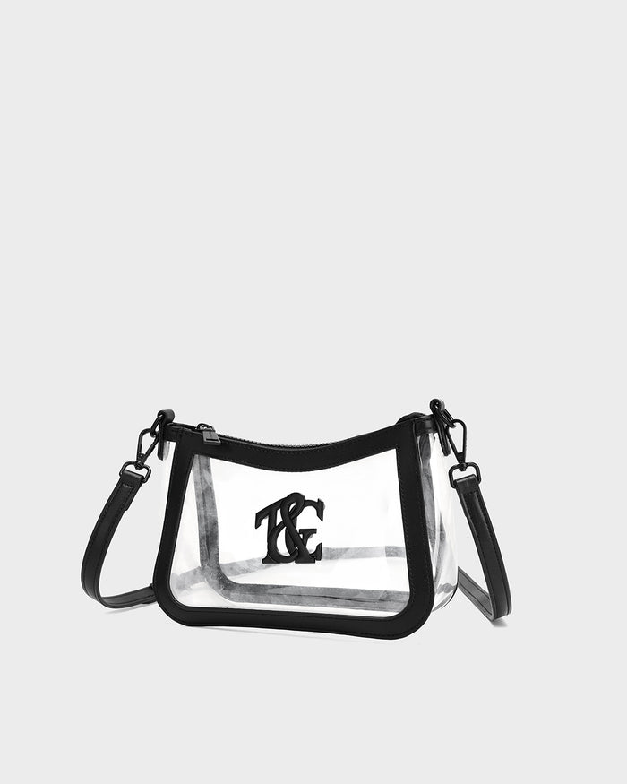 Clearview Shoulder Bag in Clear & Black