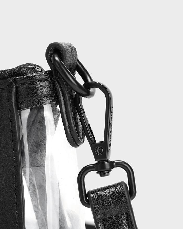 Clearview Shoulder Bag in Clear & Black