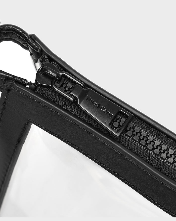 Clearview Shoulder Bag in Clear & Black