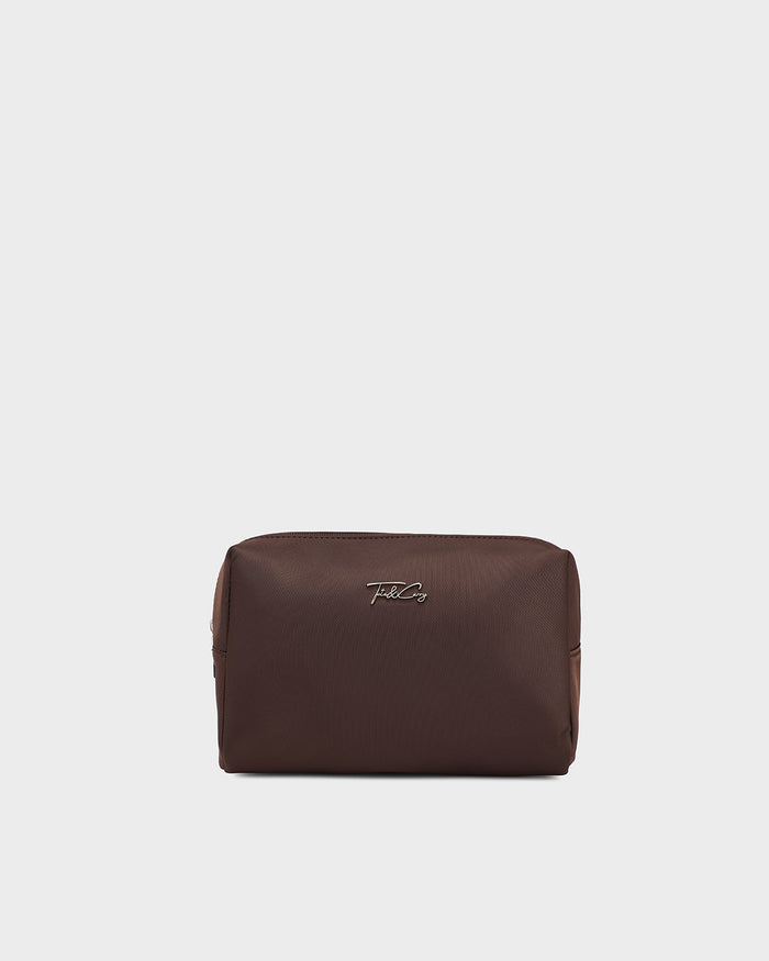 Cloud Toiletry Bag Set in Earth Brown