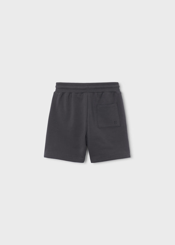 Coal Gray Basic Soft Drawstring Shorts