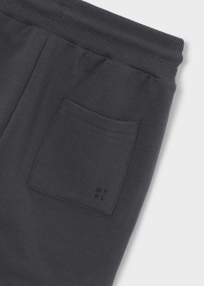 Coal Gray Basic Soft Drawstring Shorts