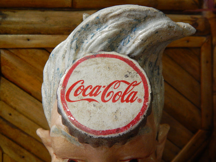 Coca Cola Cast Iron Bank - Coca-Cola "Coke Head"-Jantiques LLC.