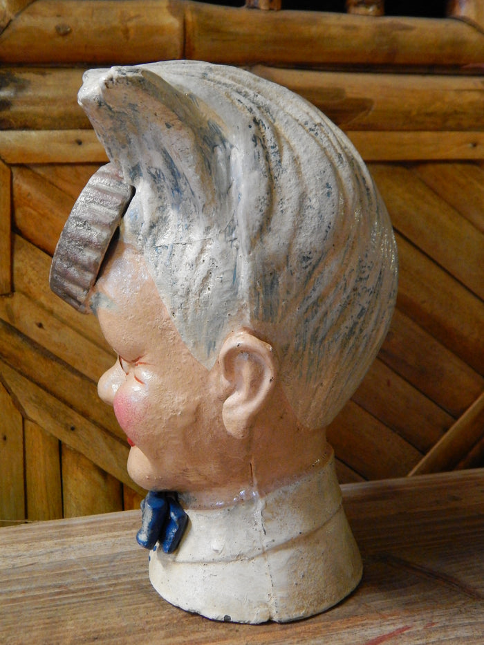 Coca Cola Cast Iron Bank - Coca-Cola "Coke Head"-Jantiques LLC.