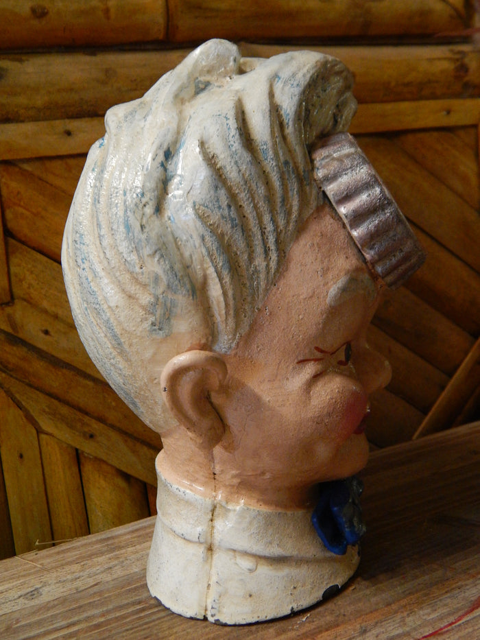 Coca Cola Cast Iron Bank - Coca-Cola "Coke Head"-Jantiques LLC.