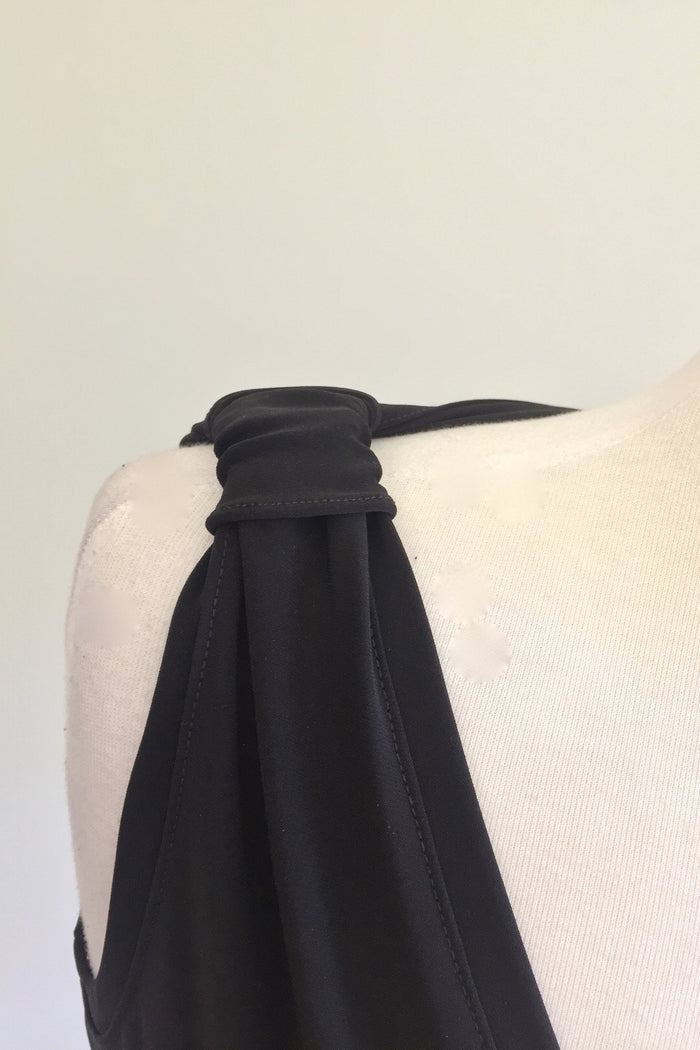 Convertible Cami Reversible Tank Top in Black with adjustable tabs