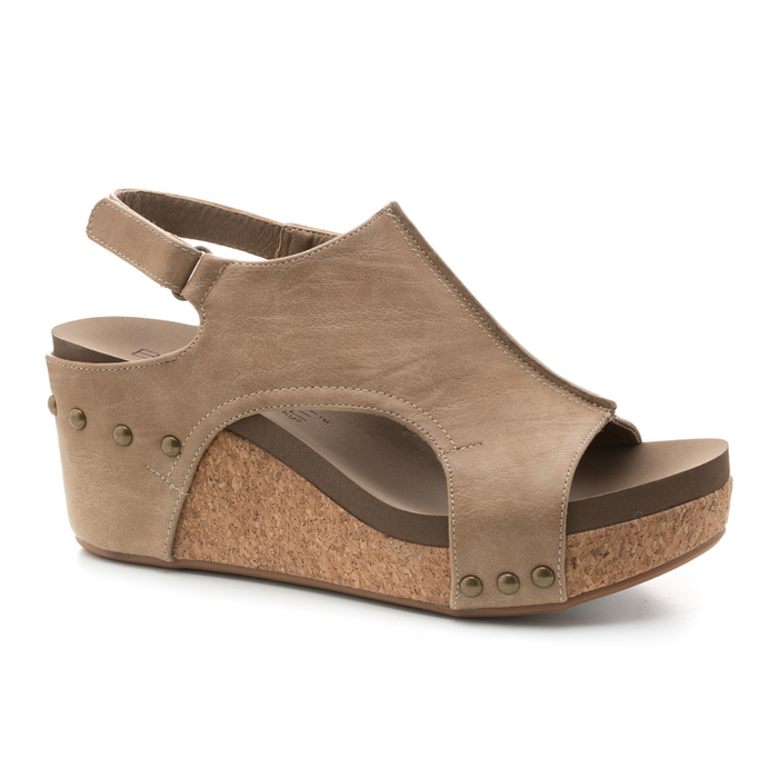 Corkys Women's Carley Wedge Sandal - Taupe