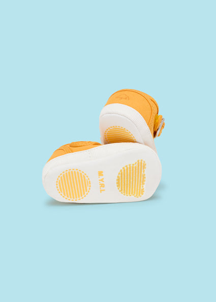 Corn Yellow Canvas T-Strap Shoes
