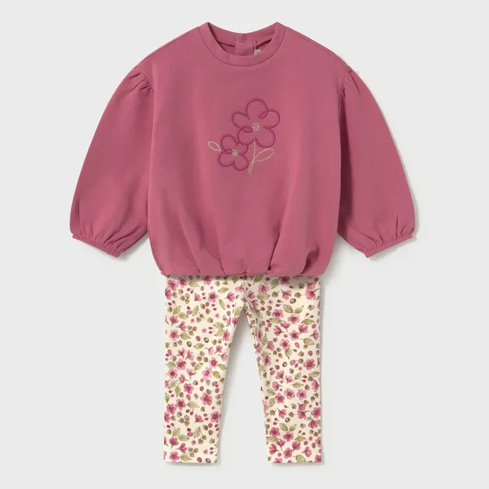 Cranberry Fall Floral Sweater Set
