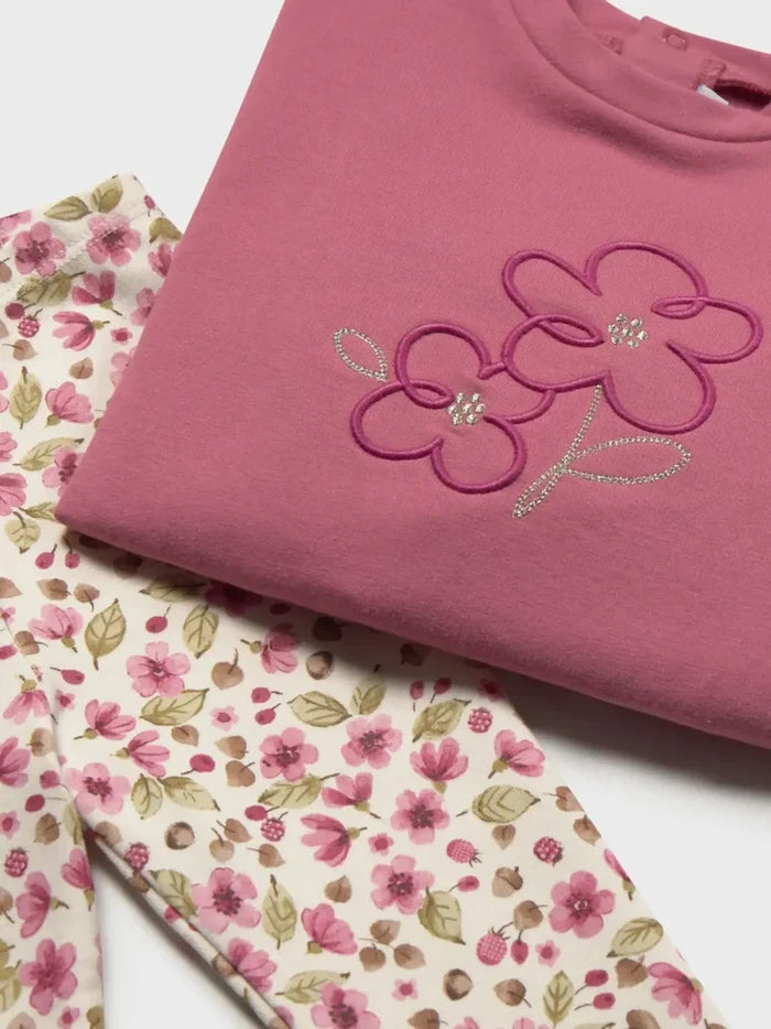 Cranberry Fall Floral Sweater Set