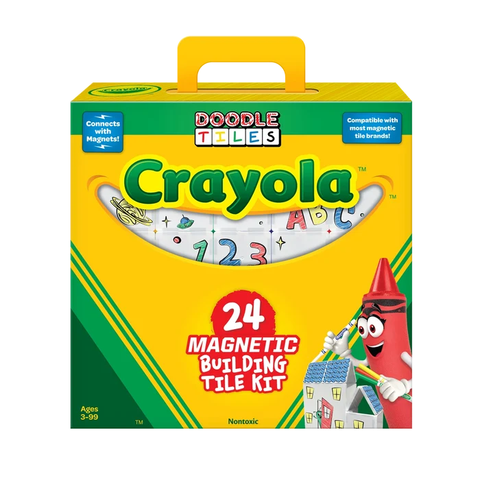 Crayola Doodle Tiles Magnetic Tiles 24-Piece Set
