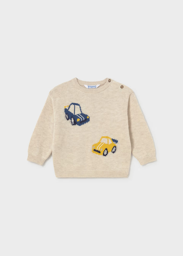 Cream Car Sweater