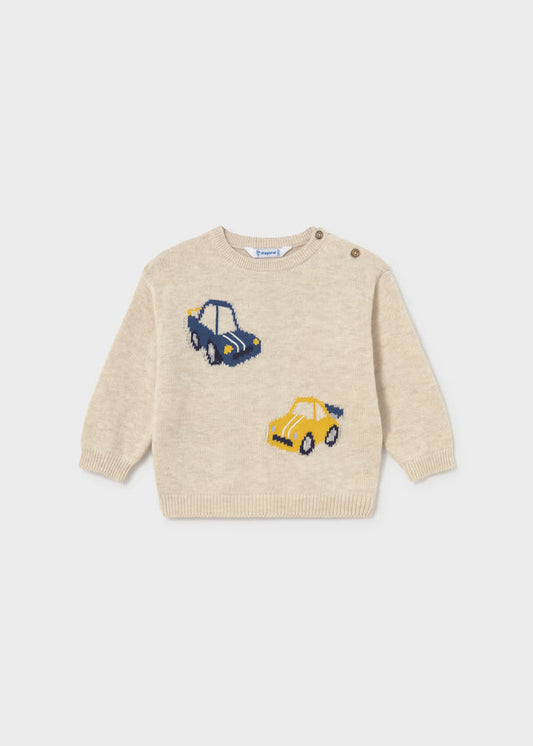 Cream Car Sweater