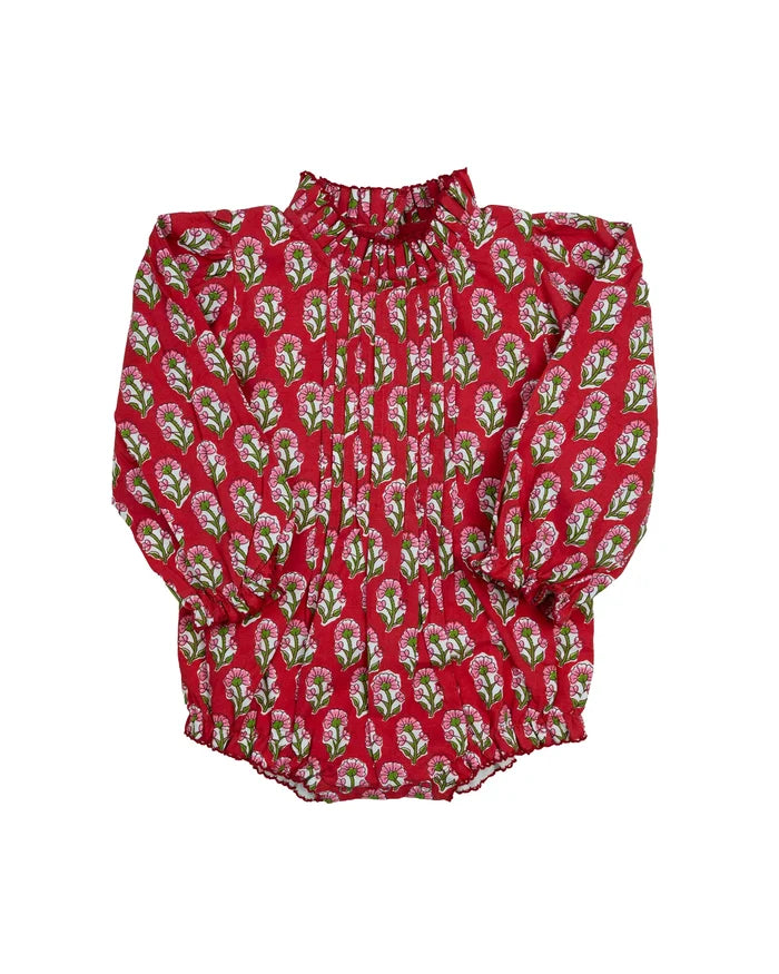 Crimson Petal Block Print Bubble