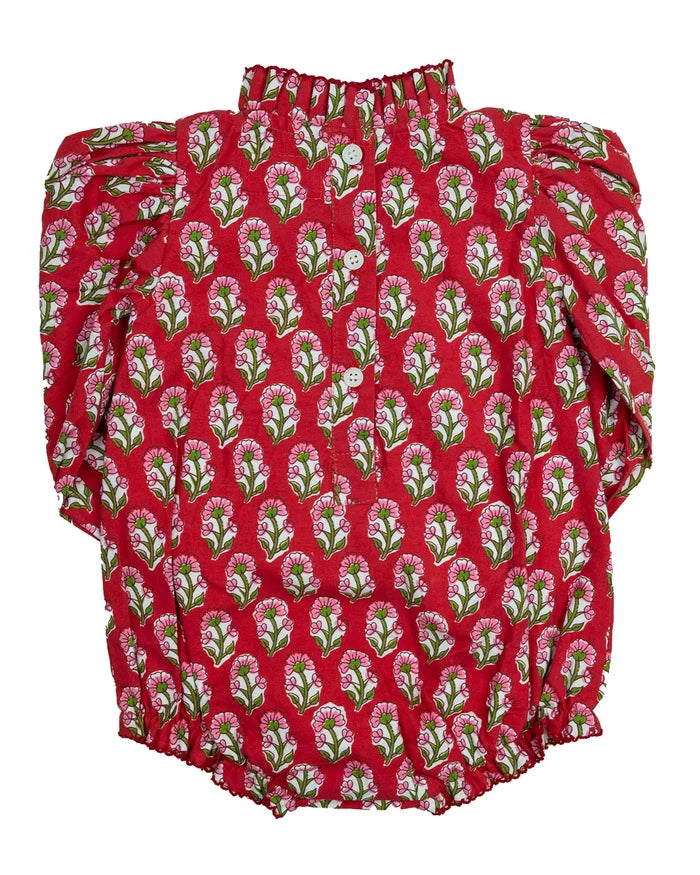 Crimson Petal Block Print Bubble