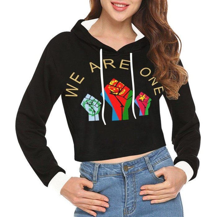 Crop Hoodie Eritrean Style Print - Natna Shop