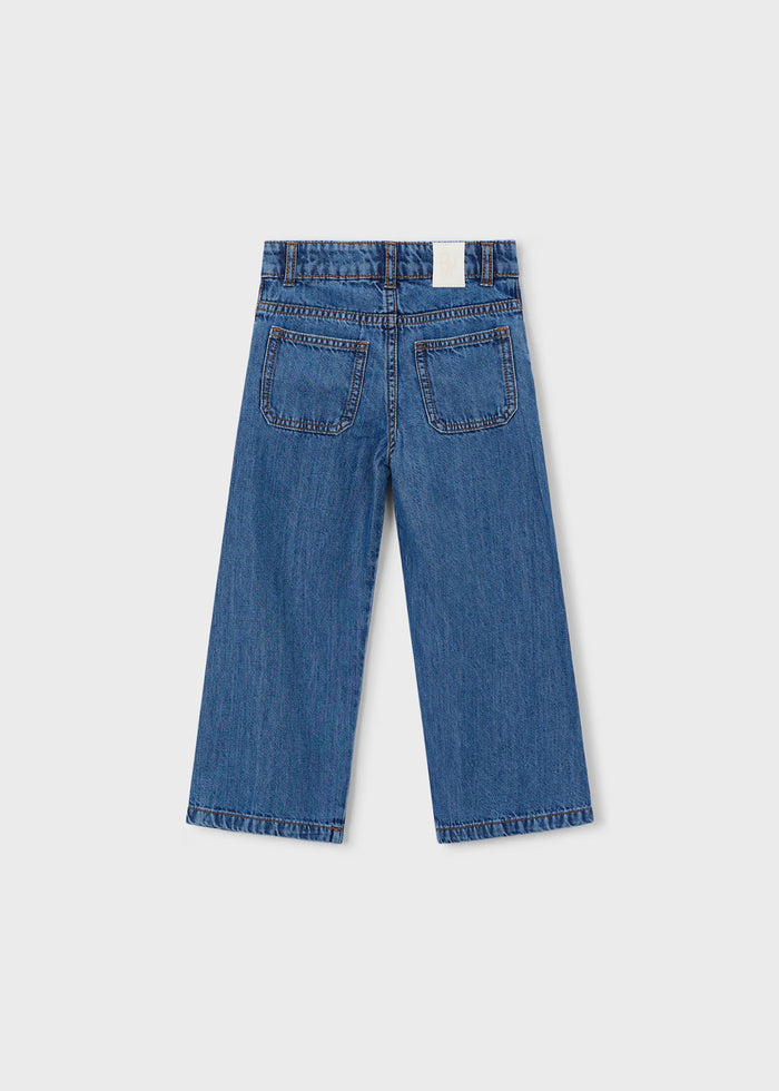 Cross-Seam 5-Pocket Wide Leg Jeans